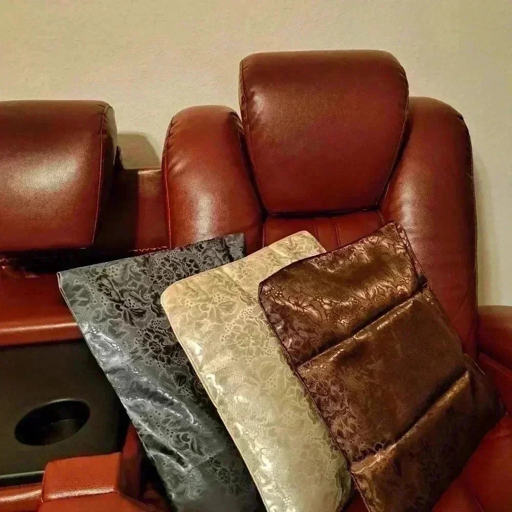 PILLOW COVERS GREY GOLD BROWN BLACK - Picture 8 of 12